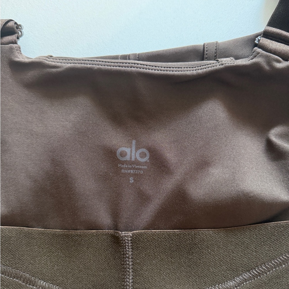 ALO Yoga Espresso Corset Cropped Bra Top - Picture 5 of 5